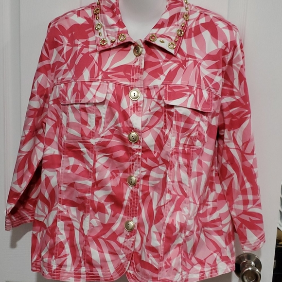 EUC DRAPERS & DAMON PINK GOLD HARWARE DETAIL JACKET LARGE - Picture 1 of 6